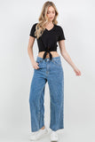 Everyday Tie-Front Tee – Black