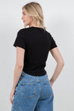 Everyday Tie-Front Tee – Black