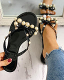 Jelly Pearl Bow Sandal