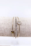 Heart Rhinestone Cuff