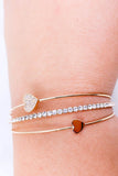 Heart Rhinestone Cuff