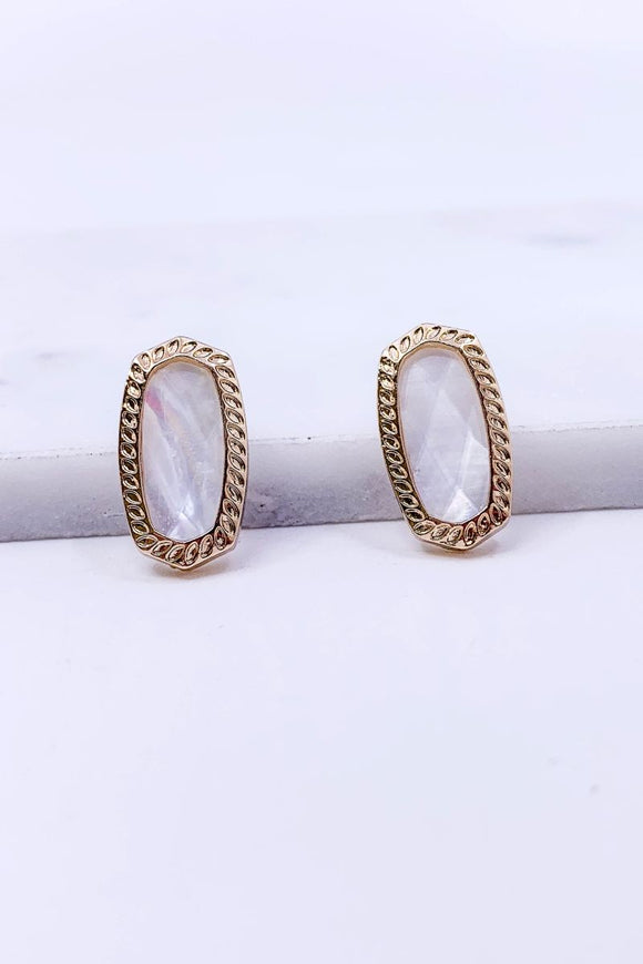 Mother of Pearl Post Earrings