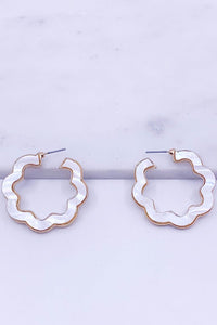 Mother of Pearl Hoop Earrings