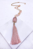 Druzy Tassel Necklace