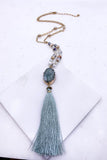Druzy Tassel Necklace