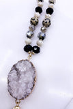 Druzy Tassel Necklace