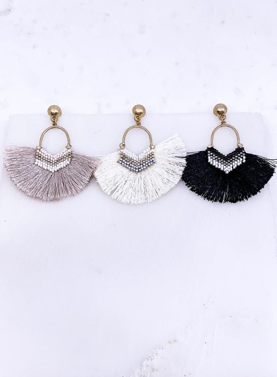 Chevron Tassel Earrings