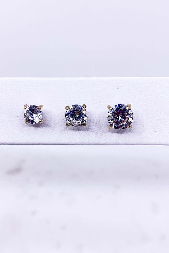 Cubic Zirconia Studs