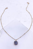 Electroplated Stone Necklace