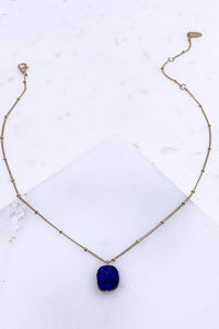 Electroplated Stone Necklace