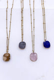 Electroplated Stone Necklace