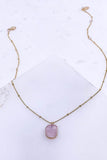 Electroplated Stone Necklace