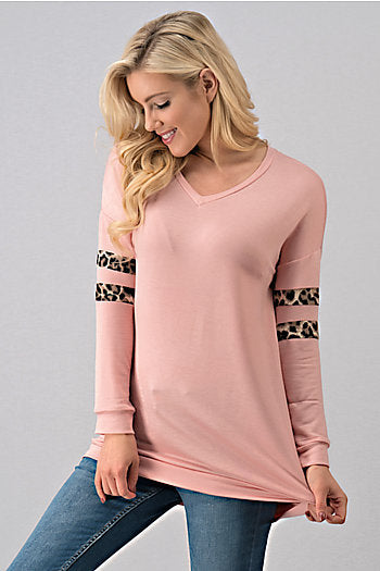 Terri Leopard Stripe Top