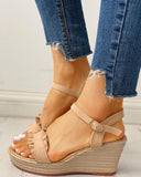 Ruffle Wedge Sandal