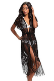 Lace Floral Maxi Cover-up
