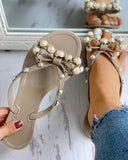 Jelly Pearl Bow Sandal