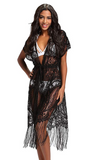 Lace Floral Maxi Cover-up