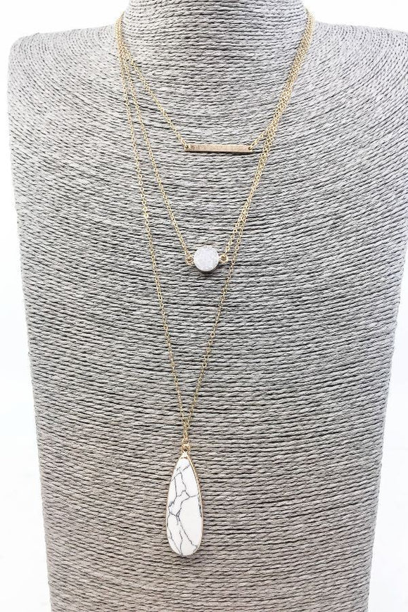 Druzy Layered Necklace