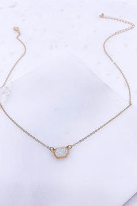 Druzy Pendant Necklace