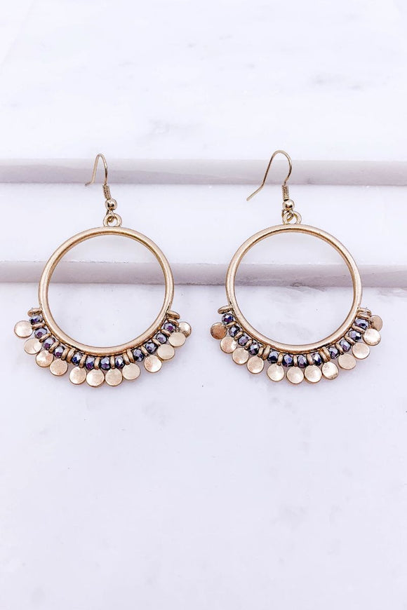 Beaded Hoop Earrings