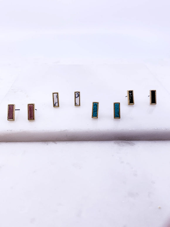 Dainty Stone Earrings