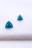 Dainty Triangle Stone Earrings