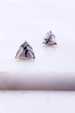Dainty Triangle Stone Earrings