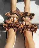 Leopard Bow Sandals