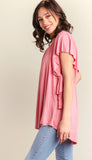Pink Ruffle Blouse