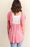 Pink Ruffle Blouse
