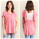 Pink Ruffle Blouse