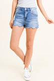 Scallop Hem Shorts