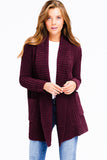 Plum Chenille Cardigan