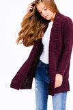 Plum Chenille Cardigan