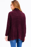 Plum Chenille Cardigan