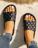 Quilted Slide Sandals