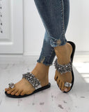 Crystal Toe Ring Sandals