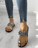 Crystal Toe Ring Sandals