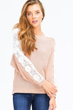 Blushing Lace Sweater