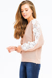 Blushing Lace Sweater