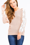 Blushing Lace Sweater