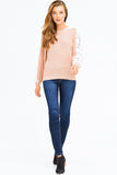 Blushing Lace Sweater