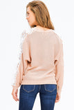 Blushing Lace Sweater
